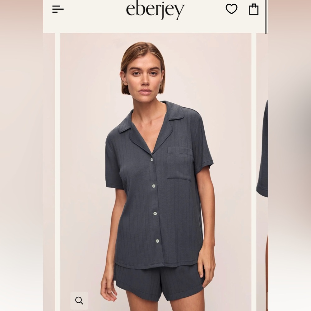 Eberjey Gisele TENCEL™ Modal Rib Relaxed Short PJ Set